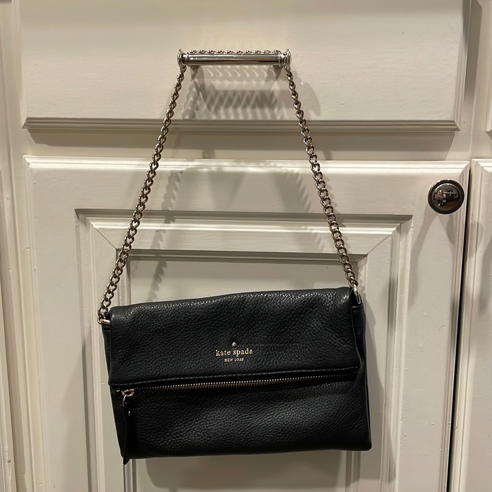 Kate Spade Pebble Leather Clutch Black